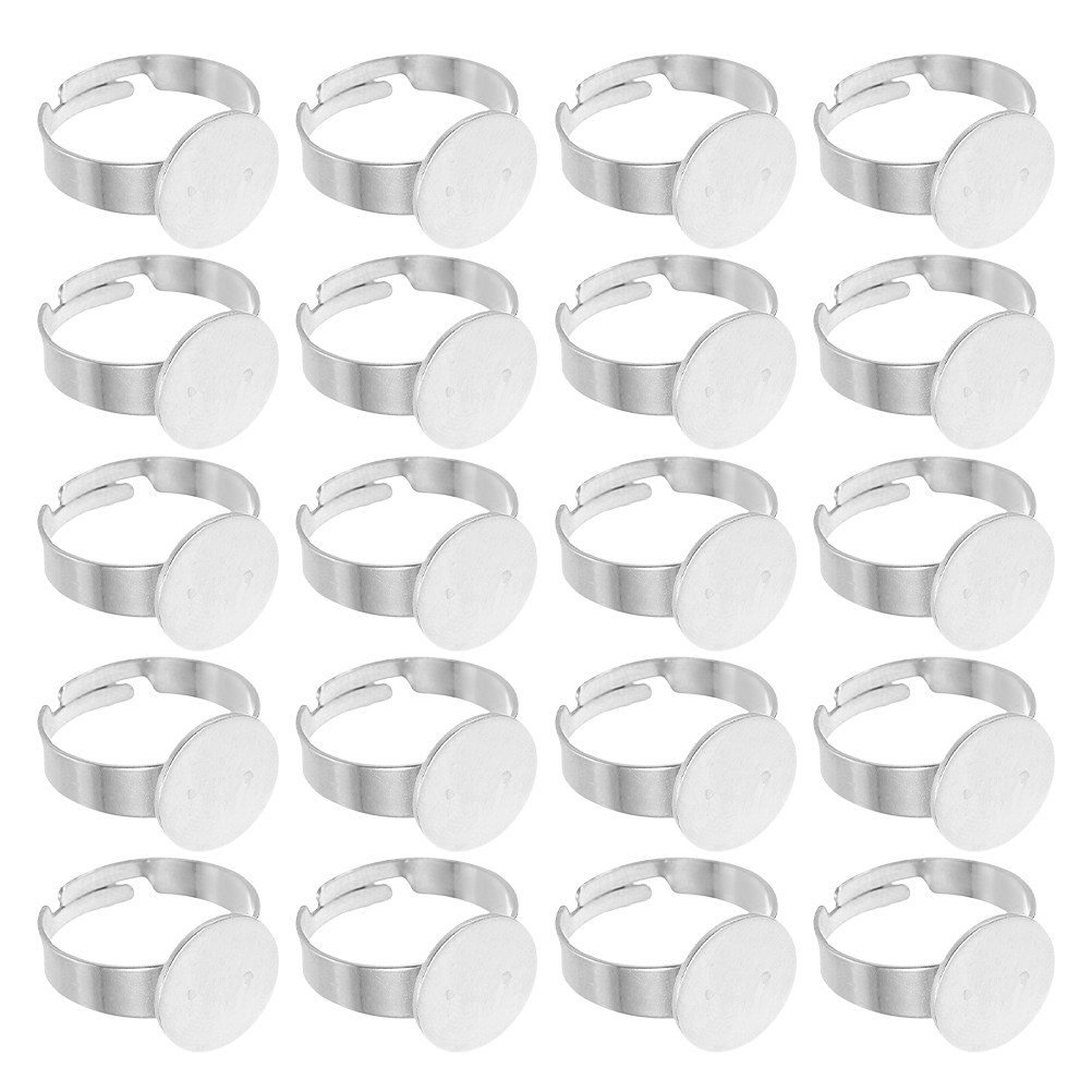Ring Blank Adjustable - 40 pièces, base de bagues en