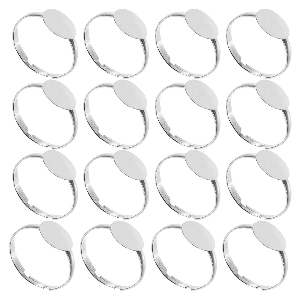 Ring Blank Adjustable - 50 pièces, bagues vierges réglables, base