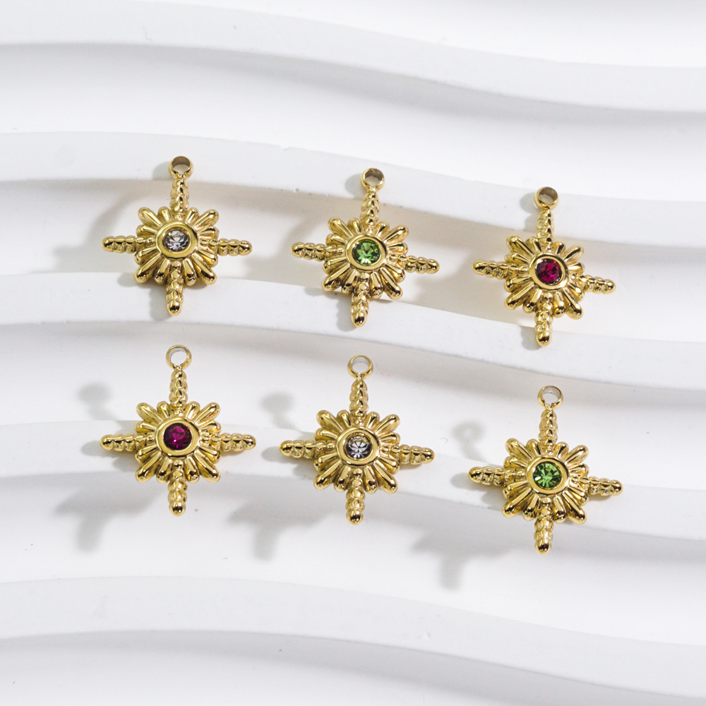Jewelry Making With Stones - Collier à breloques en acier inoxydable,