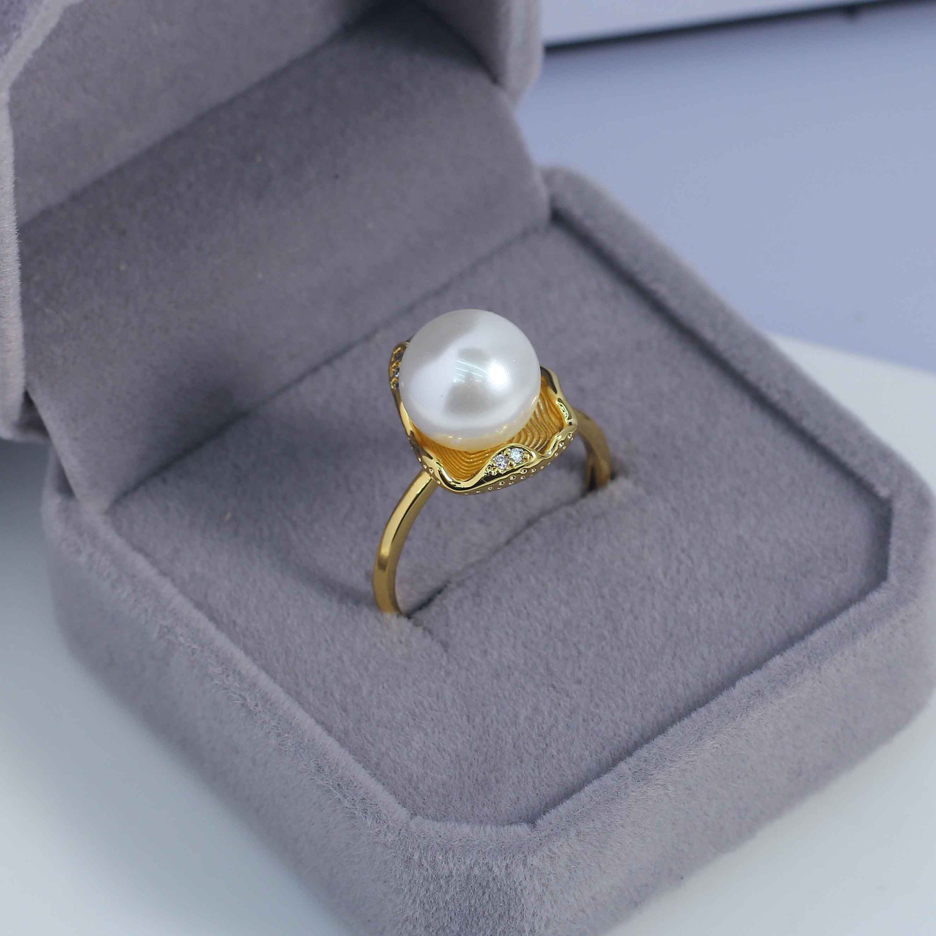 Ring Blank Adjustable - JZ033 Bague réglable en cuivre plaqué