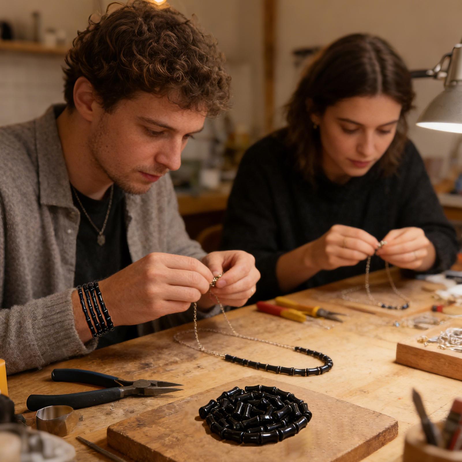 Jewelry Making Workshop For Kids - Perles en verre de 8mm, 50