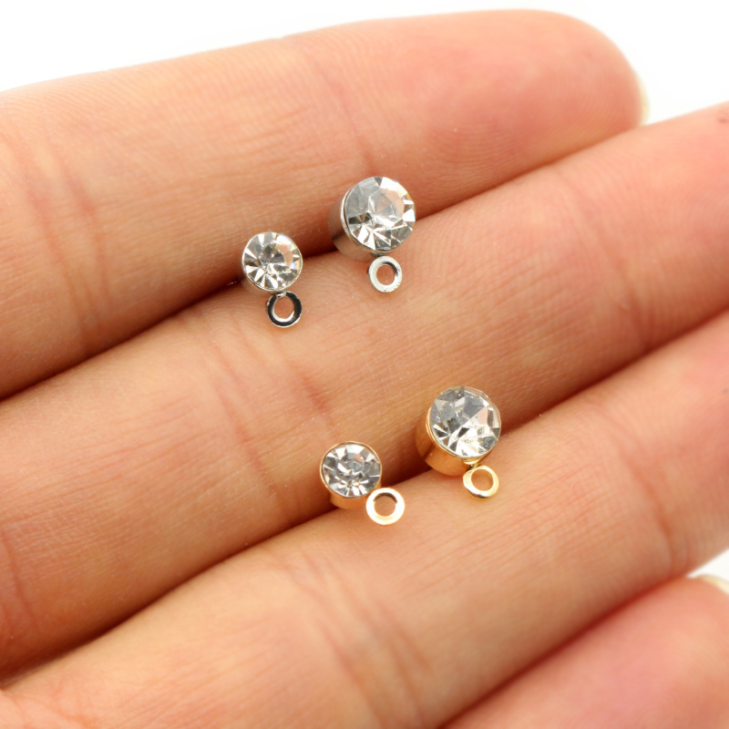 Jewelry Making Soldering Kit - 50pcs boucles d'oreilles broches avec Zircon