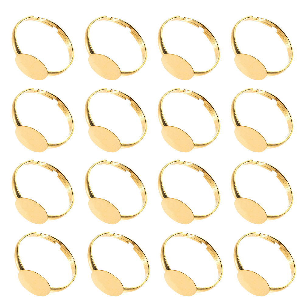 50 pièces, plaquettes plates d - Ring Blank Adjustable avis et prix