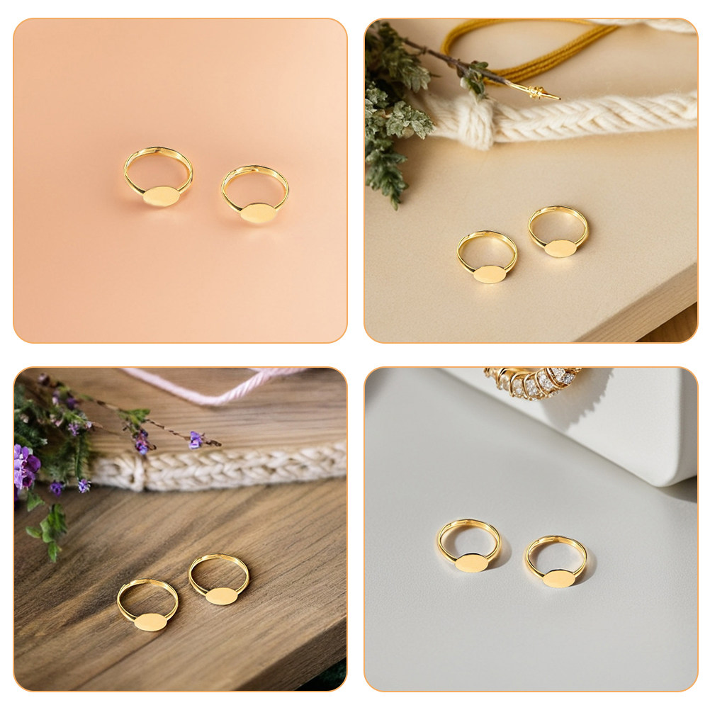 50 pièces, plaquettes plates d - Ring Blank Adjustable avis et prix