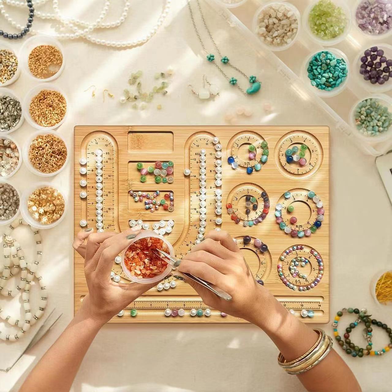 Plateau de perles floqué en bo - Jewelry Making Board avis et prix