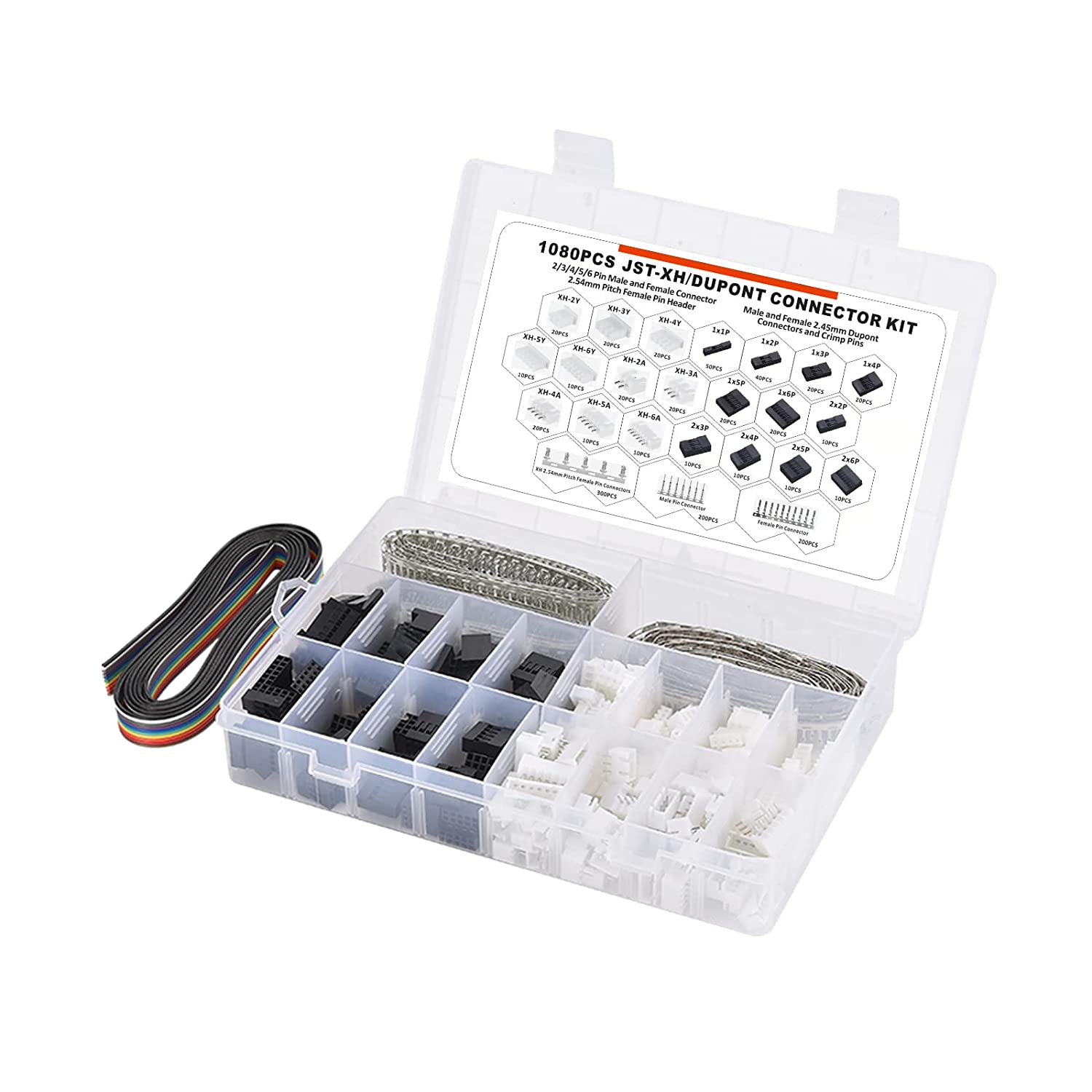 1080 pièces Dupont/JST-XH poli - Head Pin Assorted avis et prix