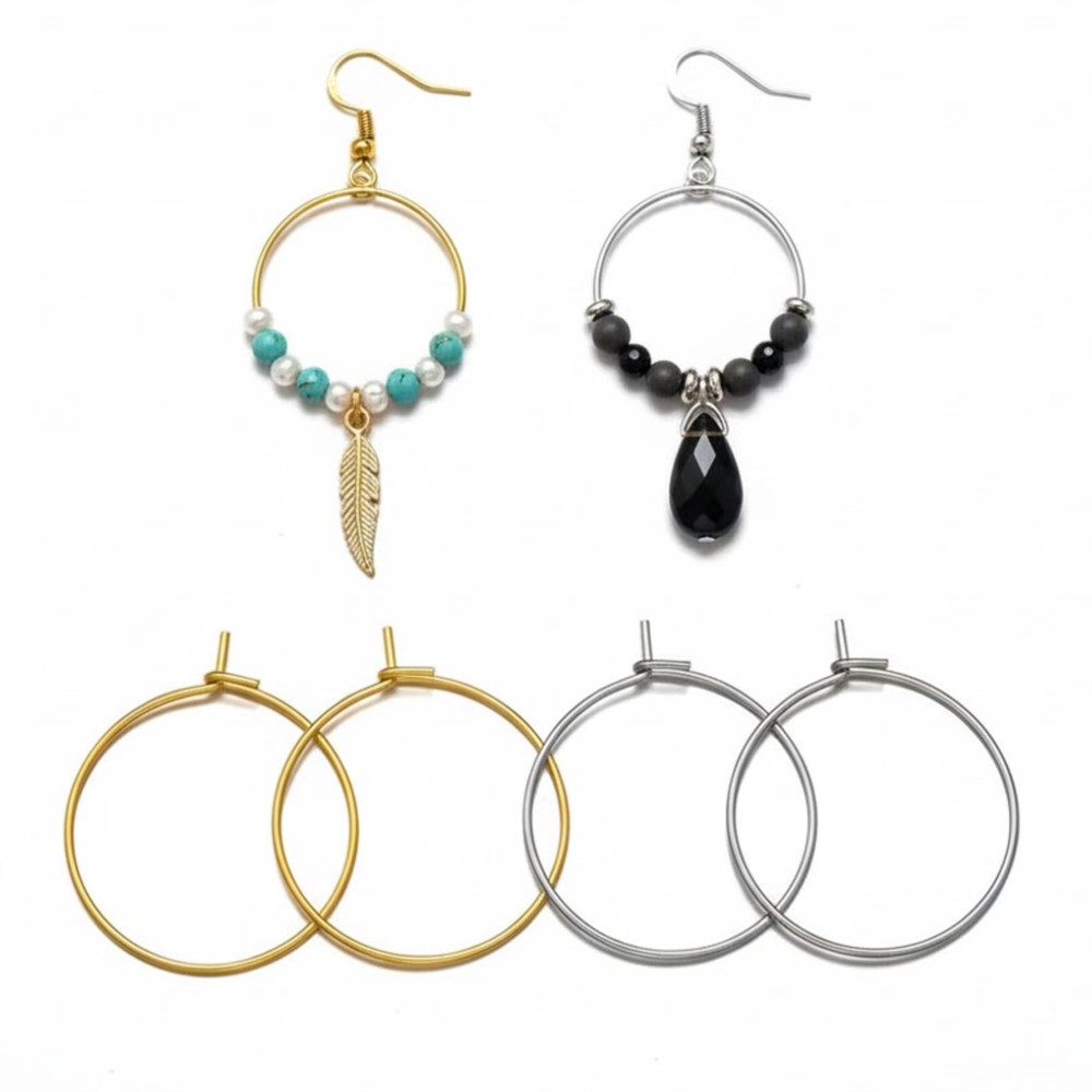 50 pièces de cerceaux d'oreill - Jewelry Making Charms avis et prix