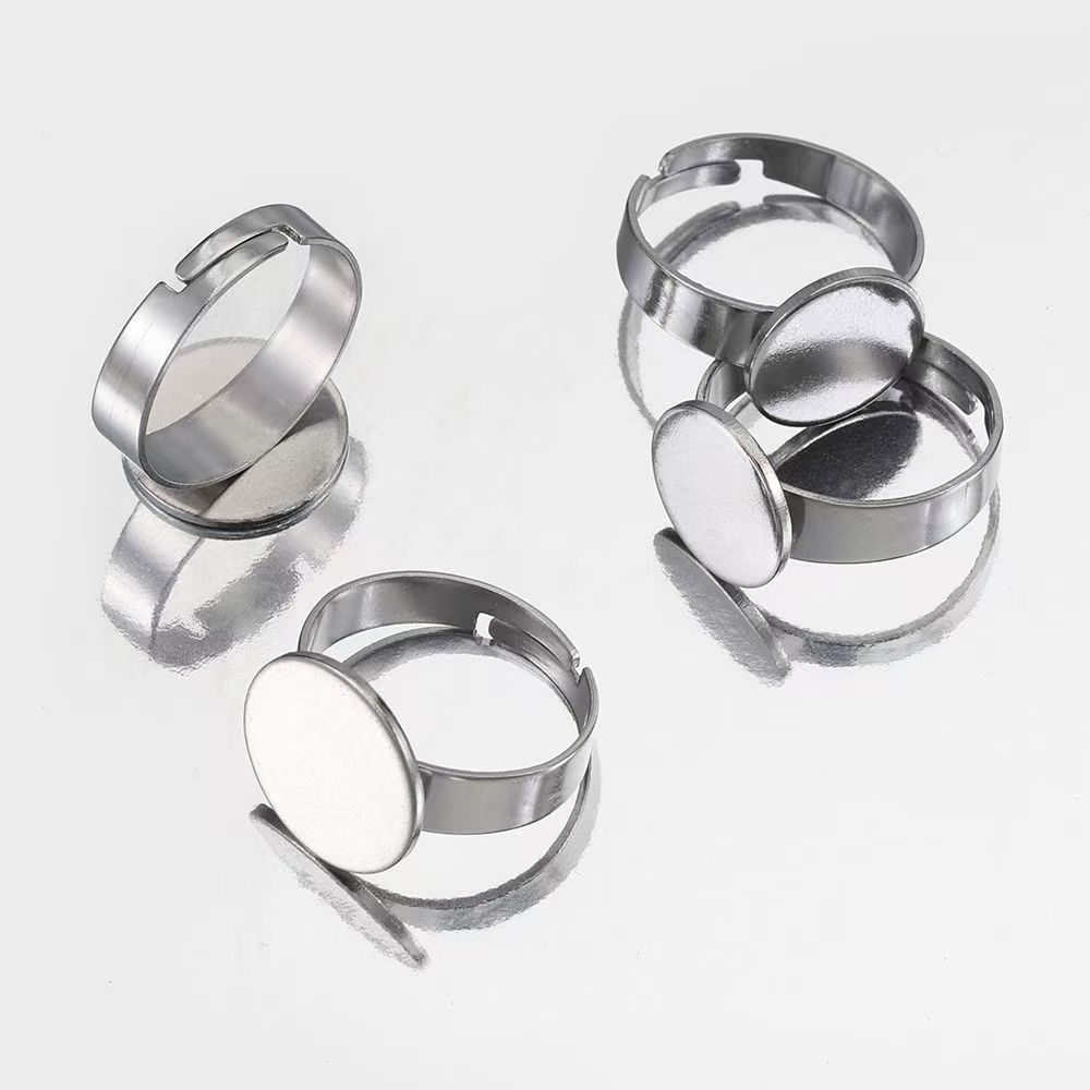 10 Pièces Anneaux en Acier Ino - Ring Blank Adjustable avis et prix