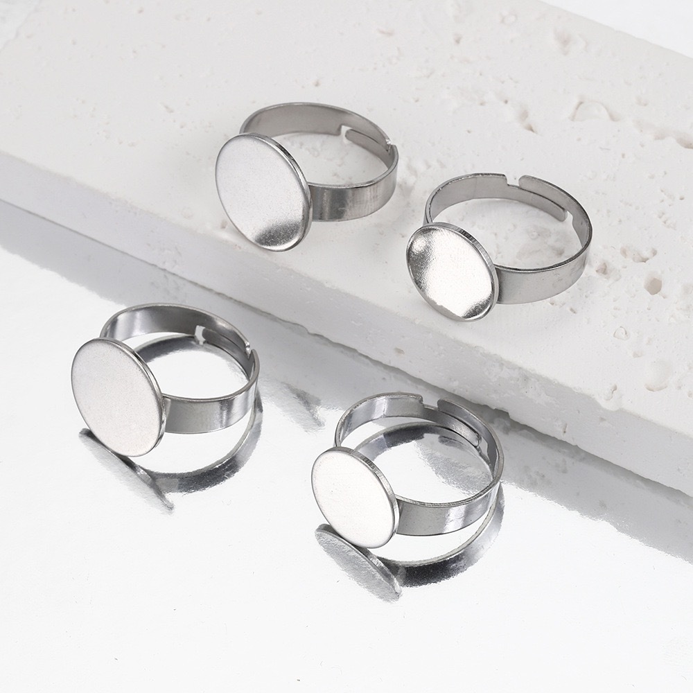 10 Pièces Anneaux en Acier Ino - Ring Blank Adjustable avis et prix